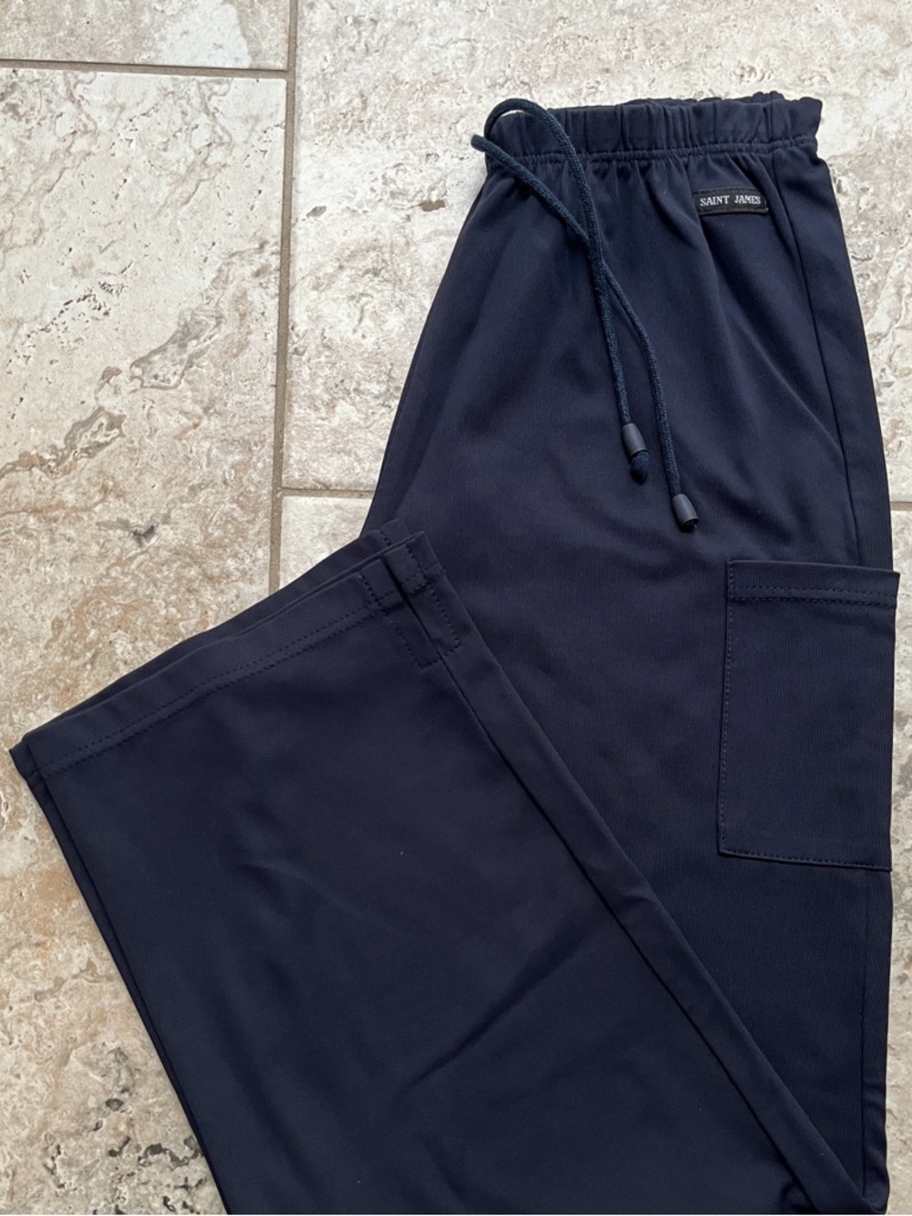 Saint James Cropped Straight Leg Joggers - Women’s 4 - Dark Blue Sweatpants